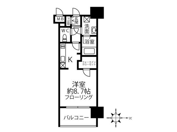 パークリュクス大手門ｍｏｎｏの物件間取画像